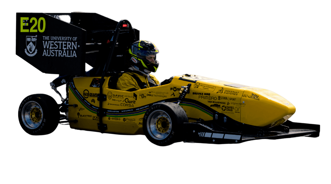 UWA Motorsports 2022 Formula Student car named Flo