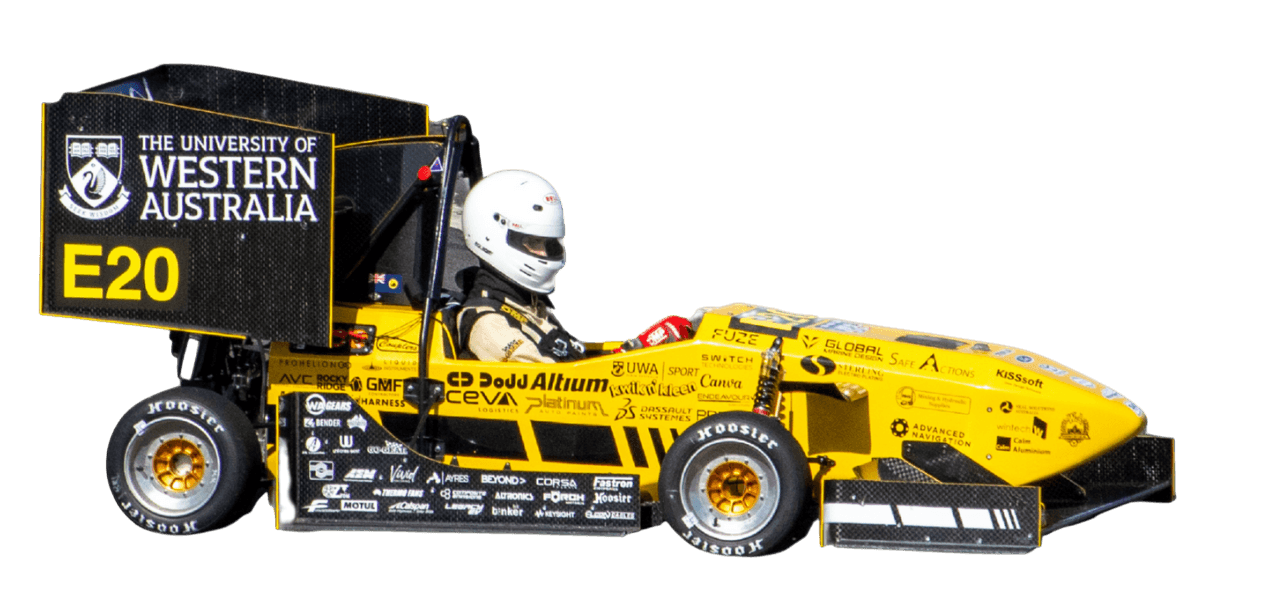 UWA Motorsports 2024 Formula Student car named Tom